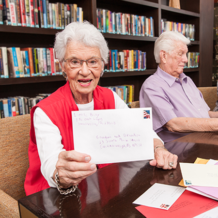 Excited Grandma With Mail